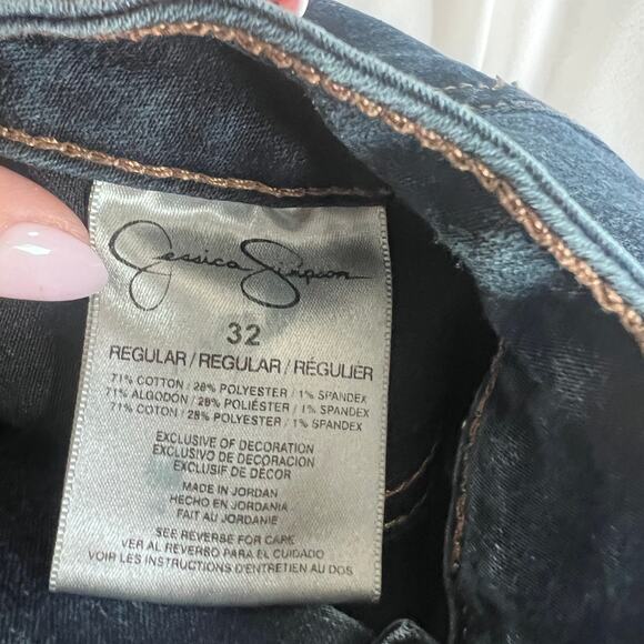 Jessica Simpson Kiss Me Jegging Women’s Jeans Size 32 Regular Dark Wash Stretch - Picture 3 of 6
